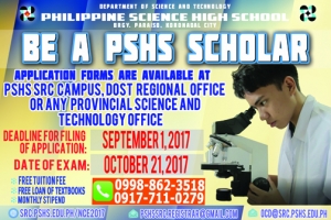 #pangPISAY&#039;to: Take the NCE exam and be a PSHS Scholar